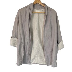 Aritzia Wilfred Lenglen Open Front Lightweight Textured Cotton Jacket